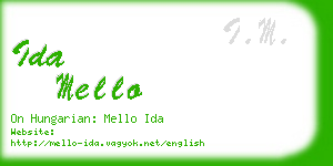 ida mello business card